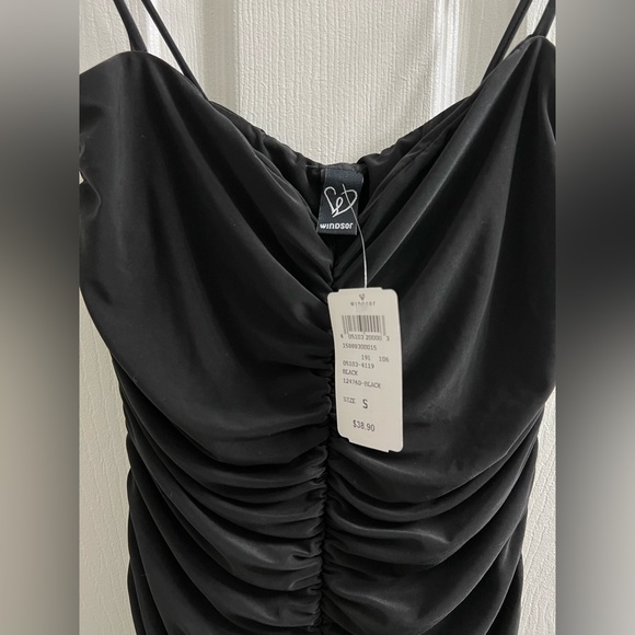 Windsor Black Ruched And Ready Mini Dress - Picture 4 of 4